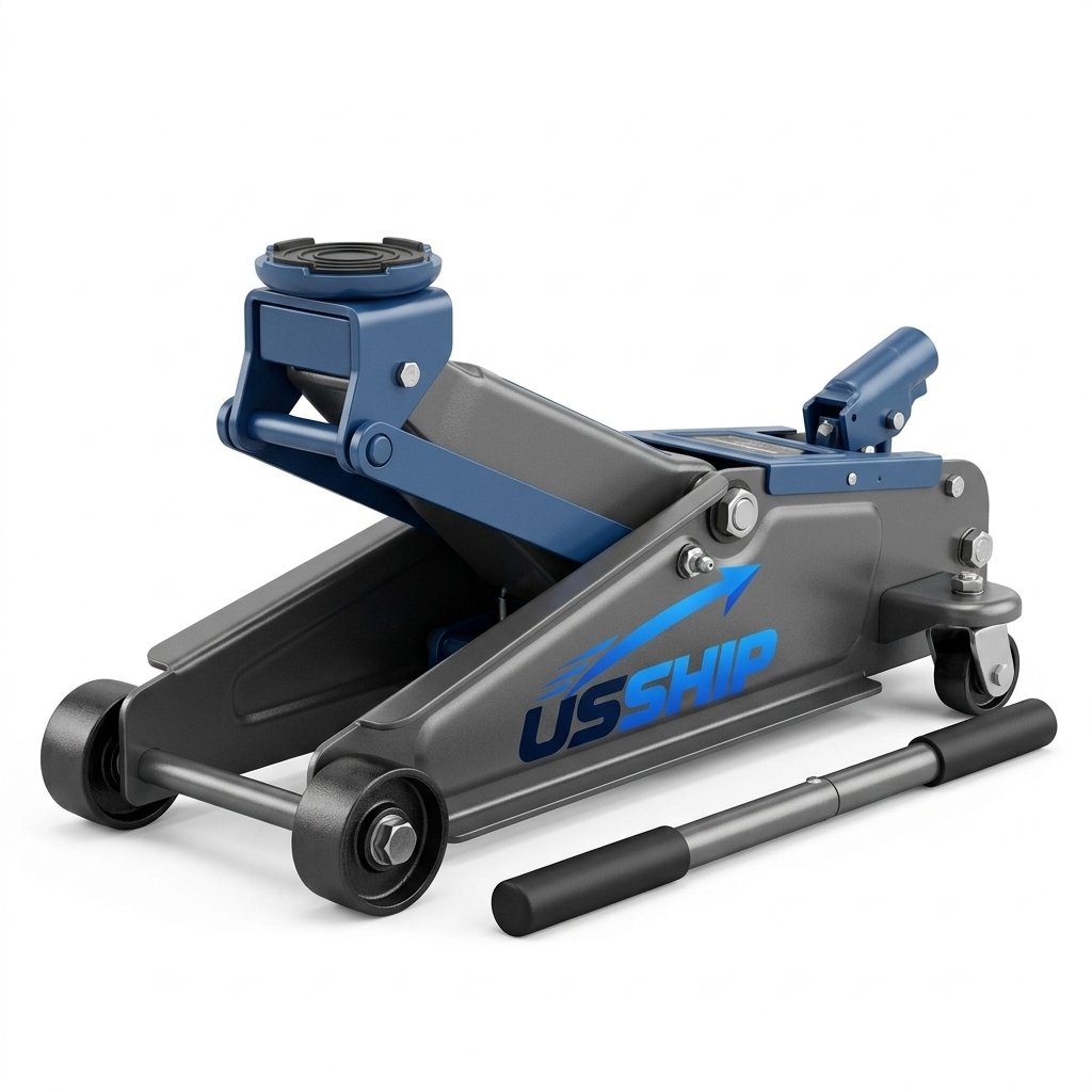 A_professional_e-commerce_product_photograph_20260926122636 Usship Heavy-Duty Hydraulic Floor Jack with Dual-Piston Quick Lift Function - Image 1